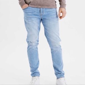 AE slim next level air flex light wash jeans 32X34